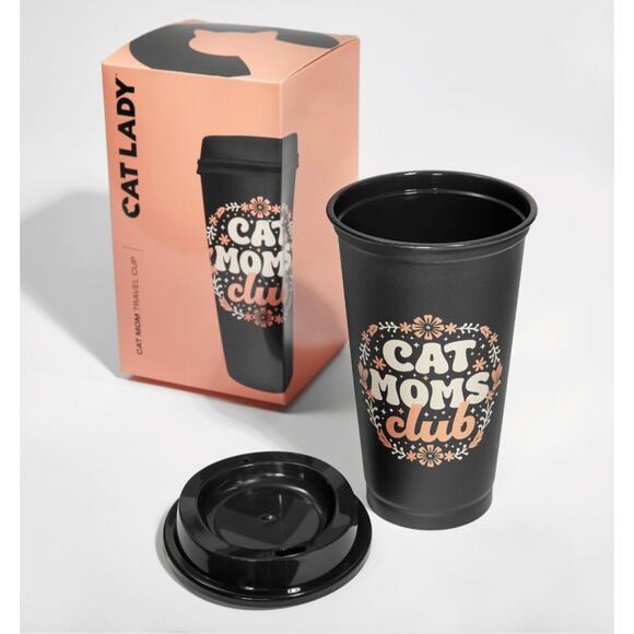 Cat Mom's Club Travel Cup Tumbler CatLadyBox - Picture 3 of 4